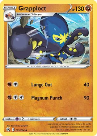 Grapploct 153/264 - SWSH08 Fusion Strike Reverse Holofoil