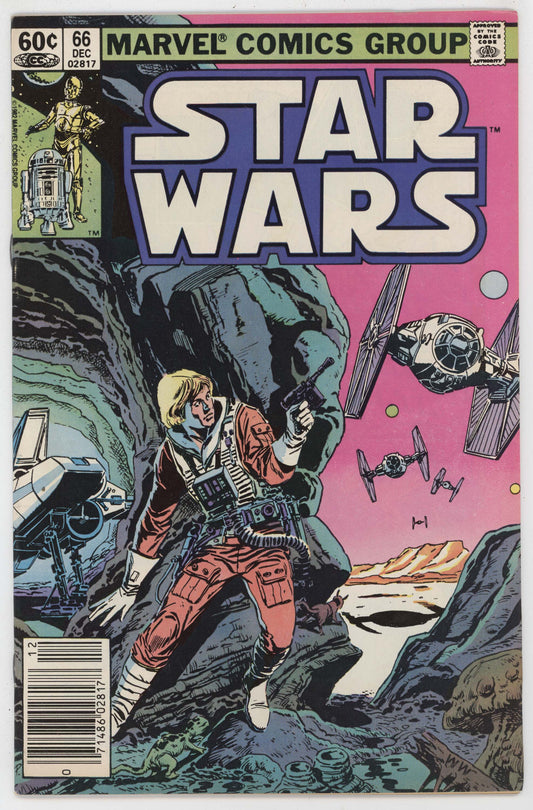 Star Wars 66 Marvel 1982 VF Luke Skywalker Tie Fighter Tom Palmer