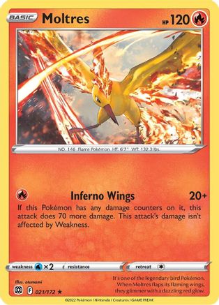Moltres 021/172 - SWSH09 Brilliant Stars Holofoil