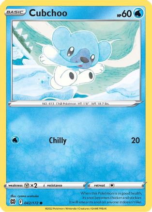 Cubchoo 042/172 - SWSH09 Brilliant Stars Reverse Holofoil