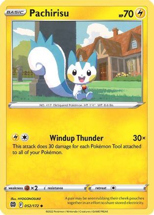 Pachirisu 052/172 - SWSH09 Brilliant Stars Reverse Holofoil