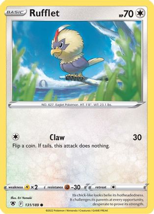 Rufflet 131/189 - SWSH10 Astral Radiance Reverse Holofoil