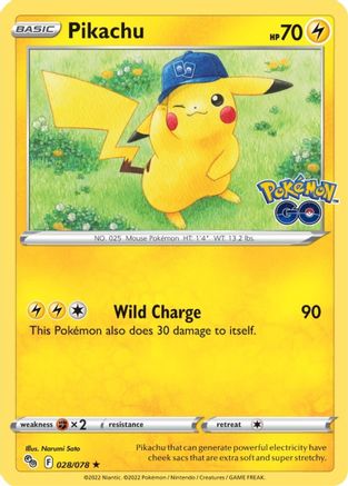 Pikachu 028/078 - Pokemon GO Holofoil