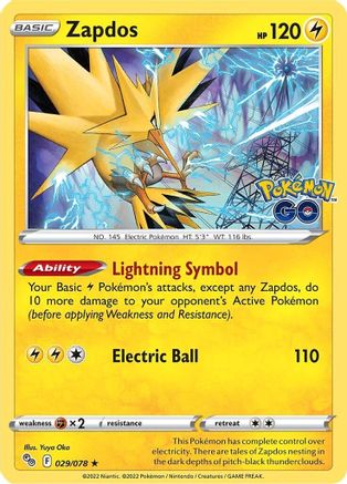 Zapdos 029/078 - Pokemon GO Holofoil