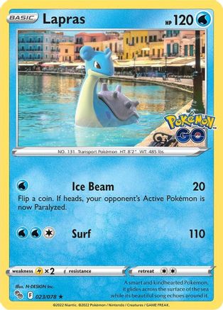 Lapras 023/078 - Pokemon GO Holofoil