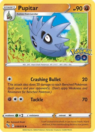 Pupitar 038/078 - Pokemon GO Reverse Holofoil