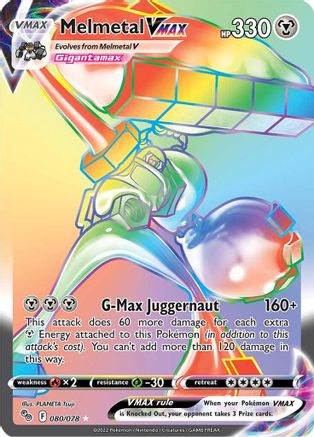 Melmetal VMAX (Secret) 080/078 - Pokemon GO Holofoil
