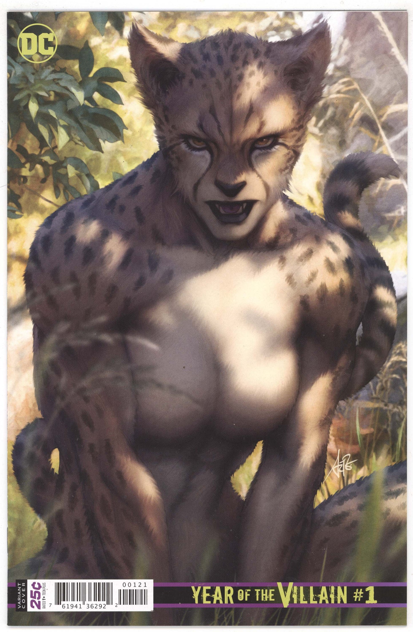 DCS YEAR OF THE VILLAIN #1 1:100 Stanley Lau Artgerm Cheetah Variant (05/01/2019) DC