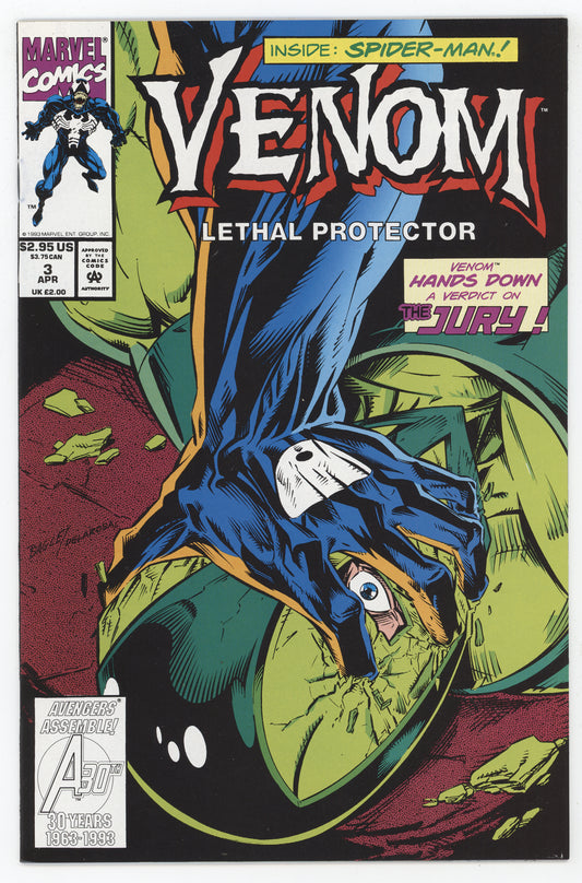 Venom Lethal Protector 3 Marvel 1993 Mark Bagley David Michelinie Spider-Man