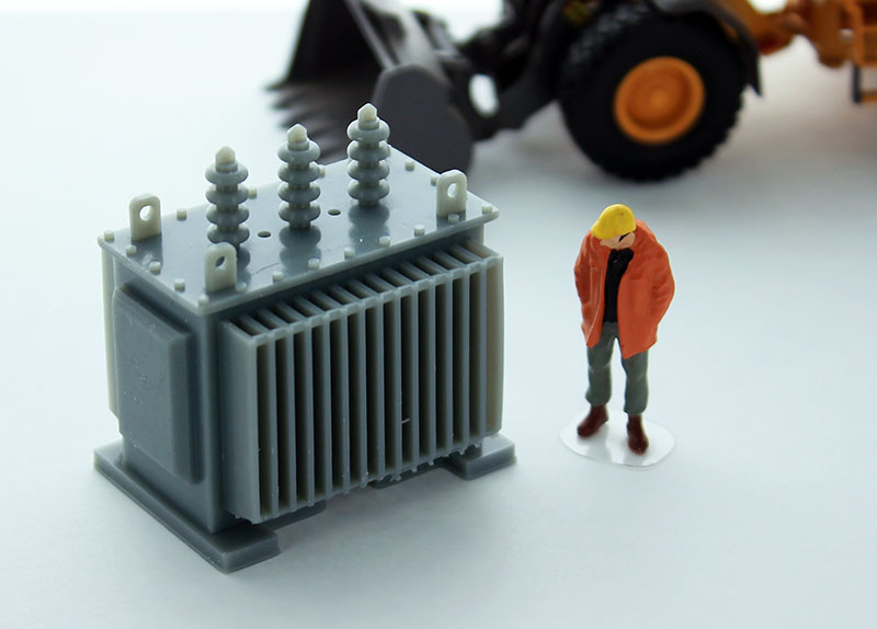 3D To Scale 50-440-GY 1/50 – Electrical Transformer Large Gray Diorama