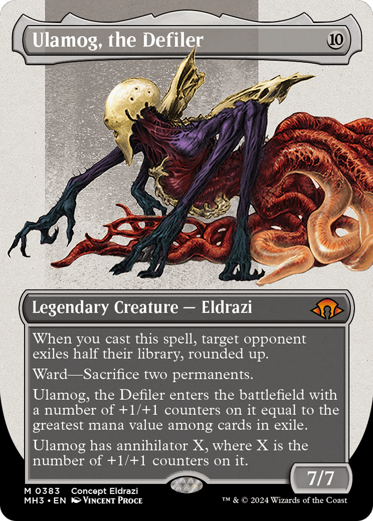 Ulamog, the Defiler (Borderless) (MH3-383) - Modern Horizons 3 (Borderless) Foil