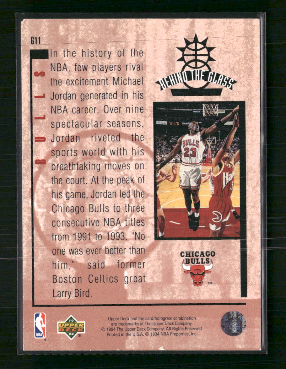 Michael Jordan 1993-94 Upper Deck Special Edition #G11 Behind the Glass