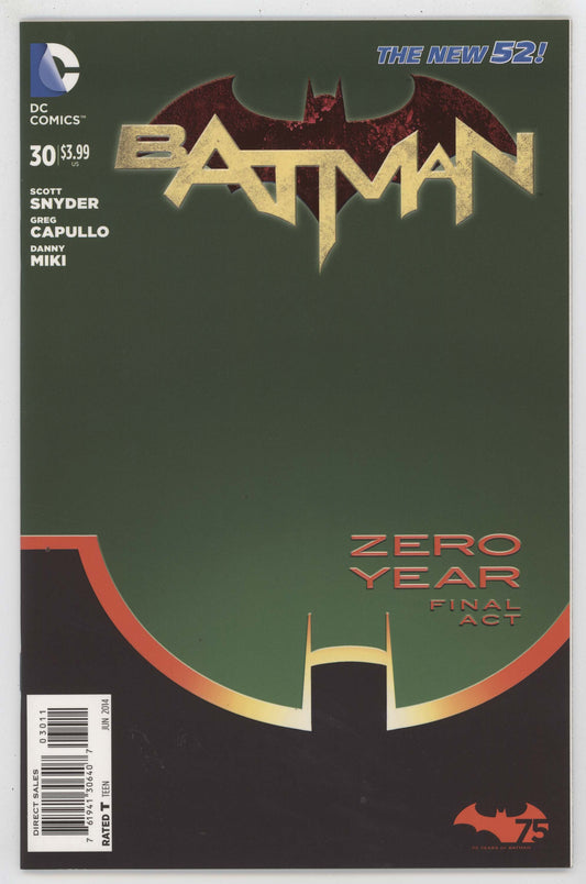 Batman 30 A DC 2014 NM- 9.2 New 52 Scott Snyder Greg Capullo Zero Year