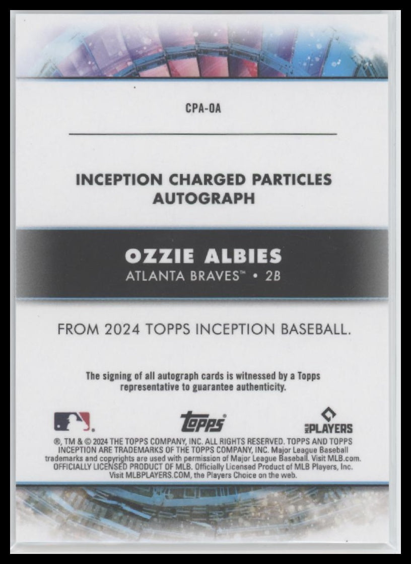 2024 Topps Inception Charged Particles Autographs Ozzie Albies #/50 Auto #CPA-OA