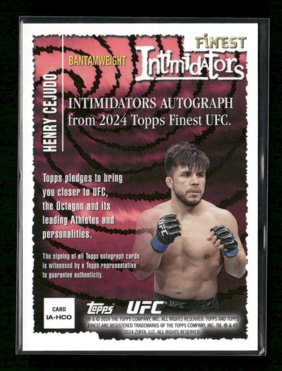 2024 Topps Finest UFC Intimidators Autographs Henry Cejudo Auto #IA-HCO