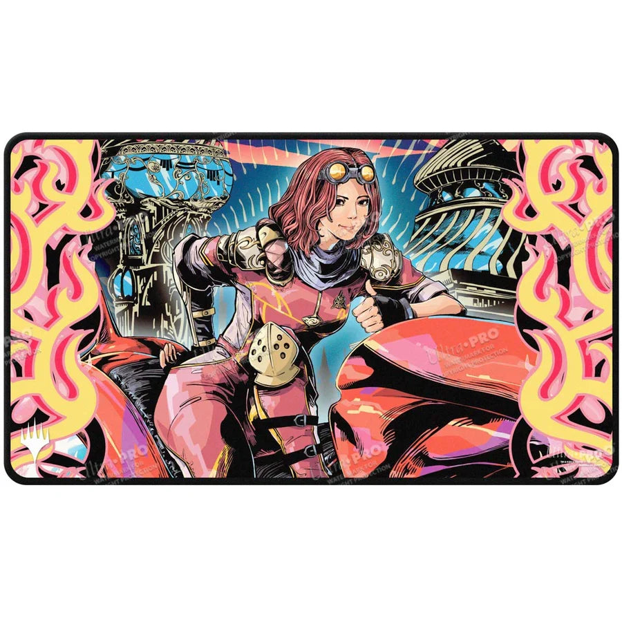 Ultra PRO: Black-Stitched Playmat - Aetherdrift (Chandra, Spark Hunter)