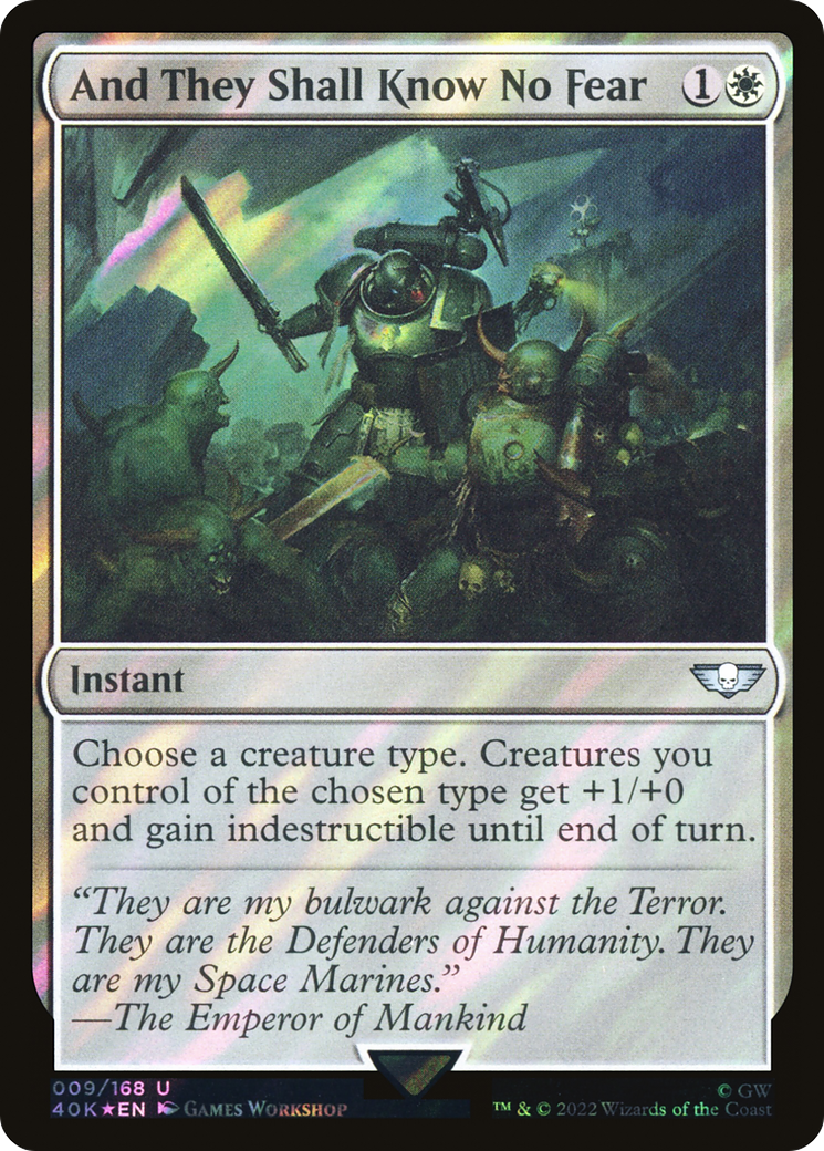 And They Shall Know No Fear (40K-09★) - Warhammer 40,000 Commander Foil