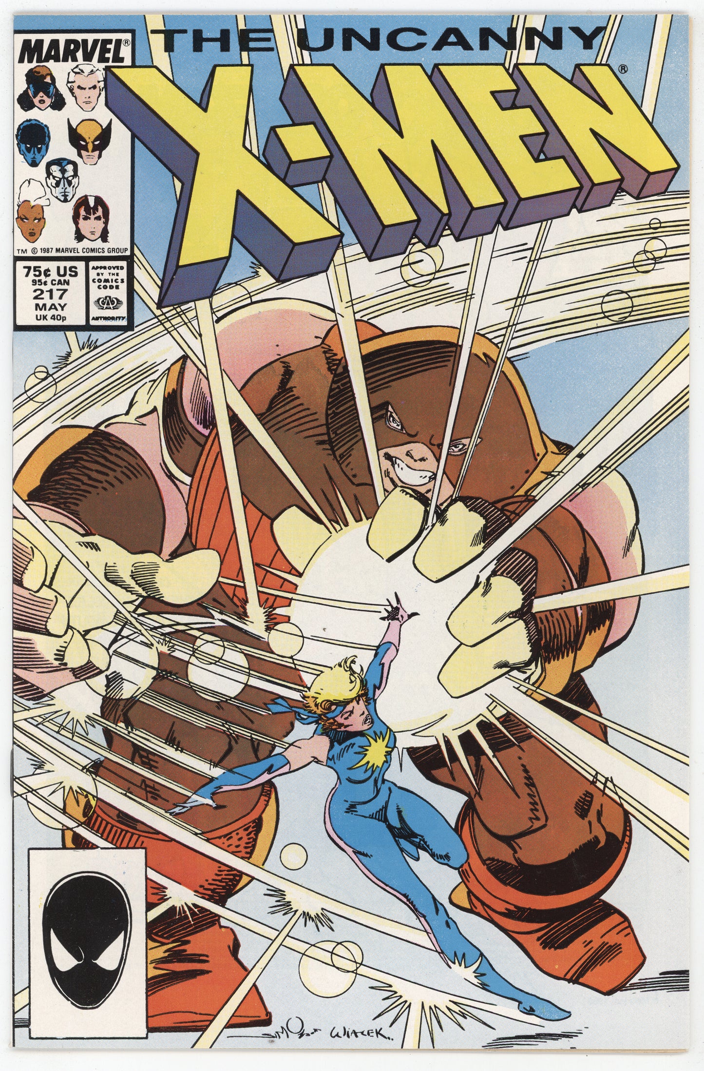 Uncanny X-Men 217 Marvel 1987 NM Psylocke Dazzler Juggernaut Walt Simonson