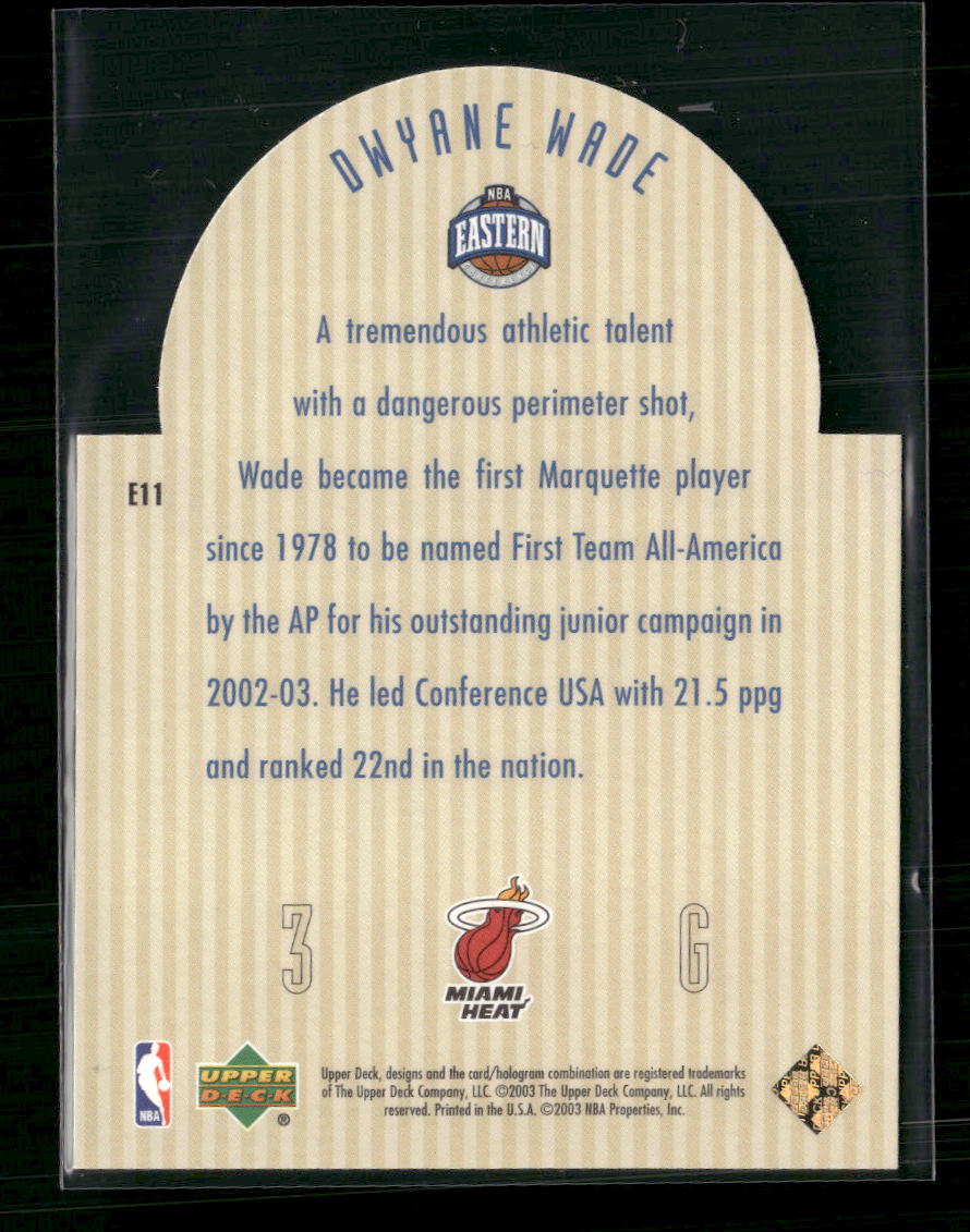2003-04 Upper Deck Future NBA All-Stars Dwyane Wade #E11