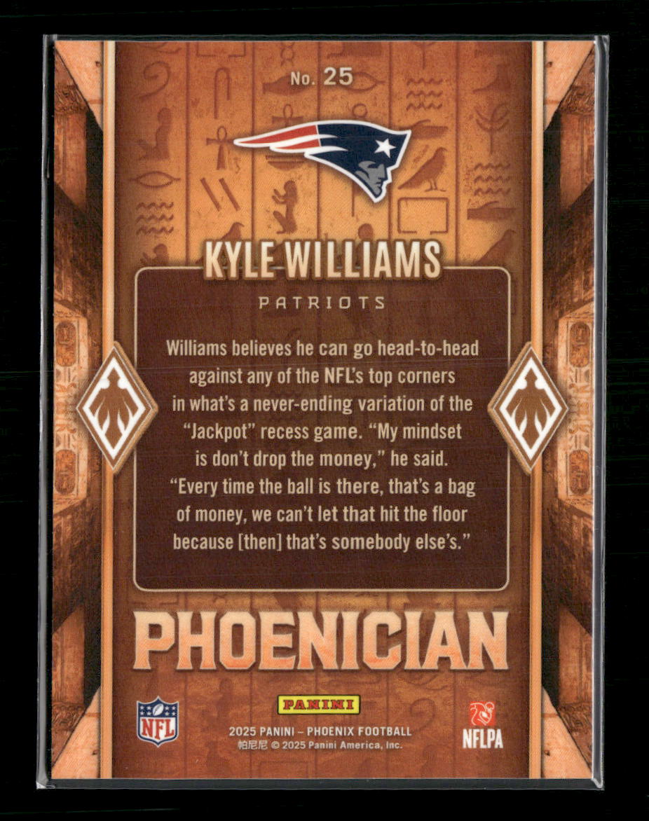 2025 Panini Phoenix Phoenician Kyle Williams #25