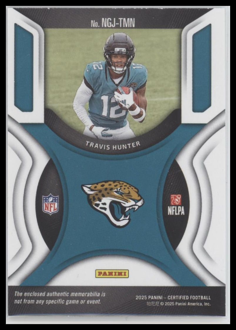 2025 Panini New Generation Jerseys Mirror Purple Travis Hunter #/399 #NGJ-TMN