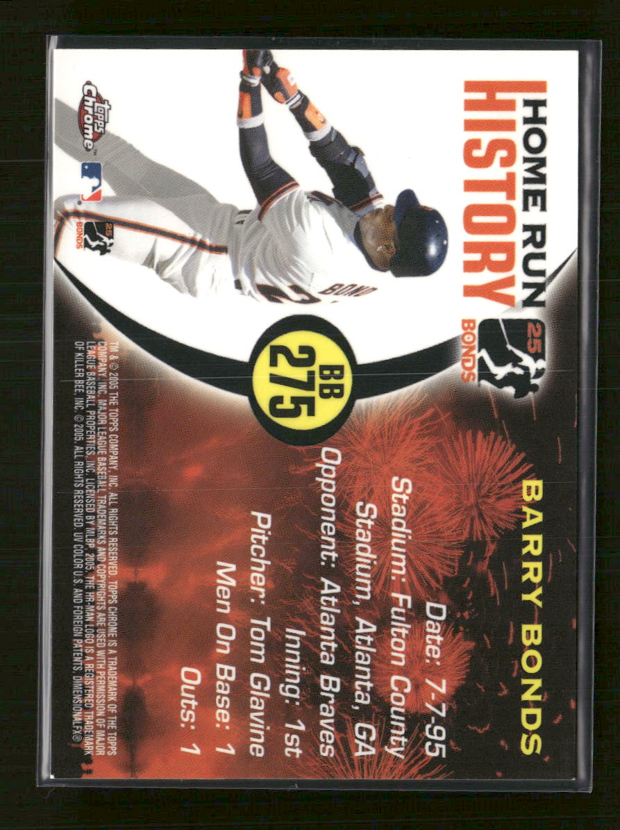 2005 Topps Chrome Home Run History Barry Bonds #BB275 - Golden Apple Comics