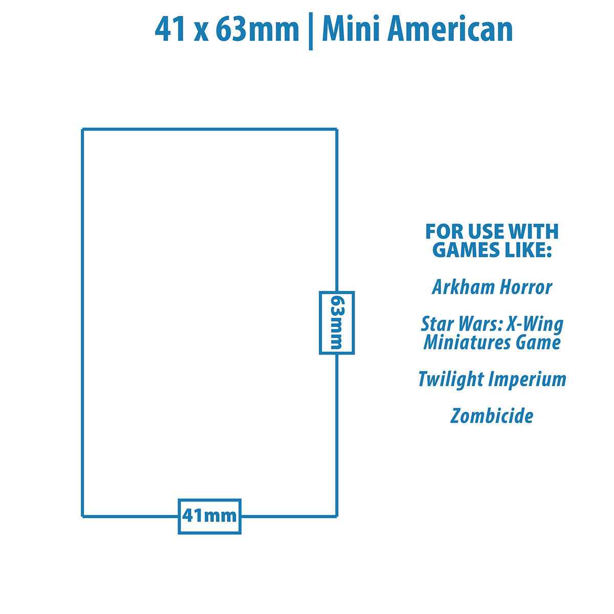 Mini American Board Game Sleeves (50ct) for 41mm x 63mm Cards