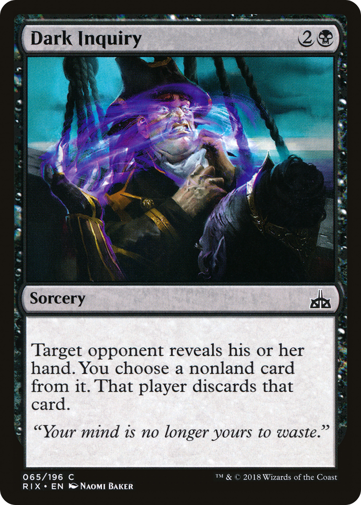 Dark Inquiry (RIX-065) - Rivals of Ixalan