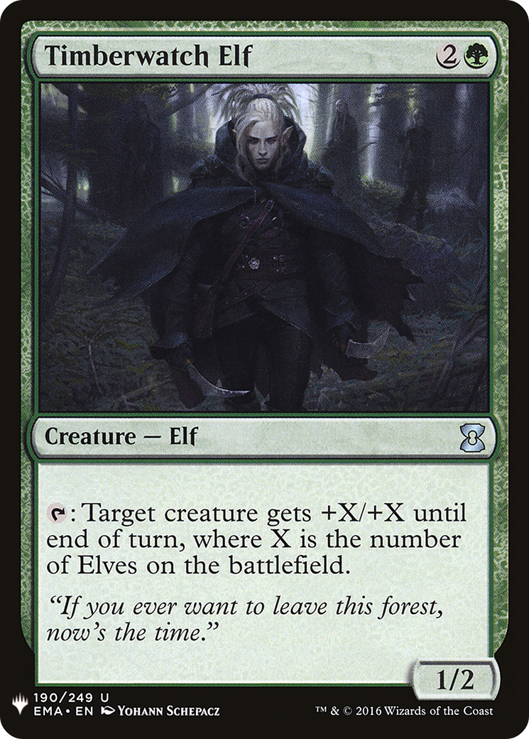 Timberwatch Elf (LIST-EMA-190) - The List