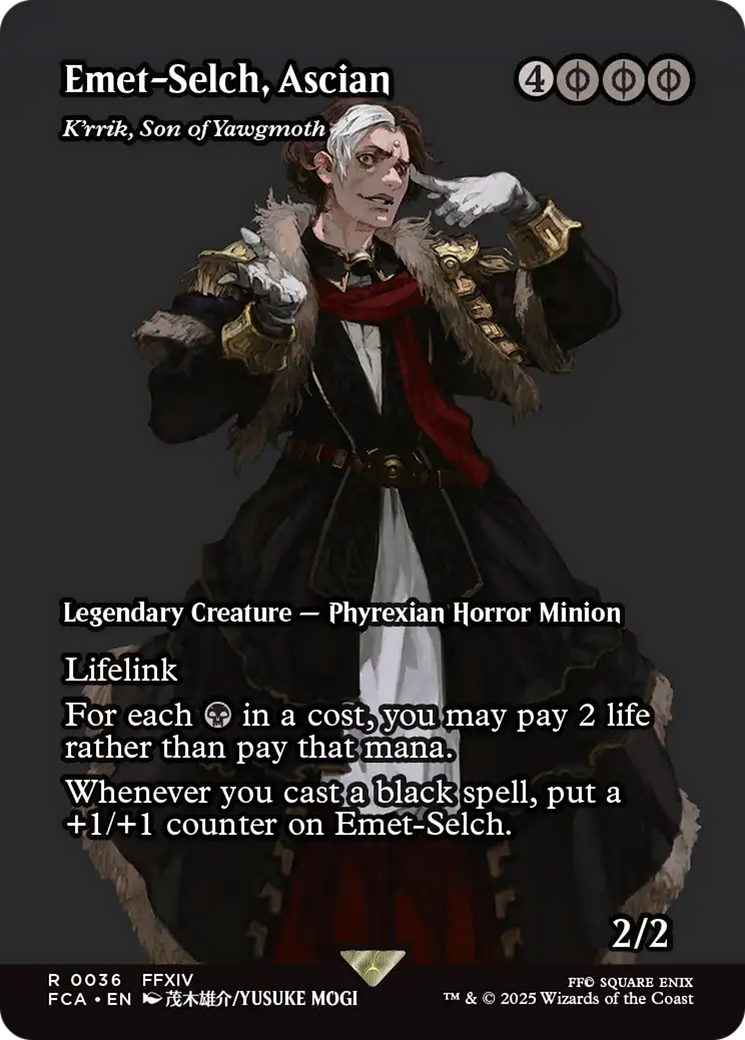 Emet-Selch, Ascian - K'rrik, Son of Yawgmoth (Showcase) (FCA-036) - FINAL FANTASY: Through the Ages / Emet-Selch, Ascian (Borderless) - Golden Apple Comics