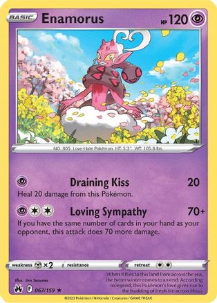 Enamorus 067/159 - Crown Zenith Reverse Holofoil