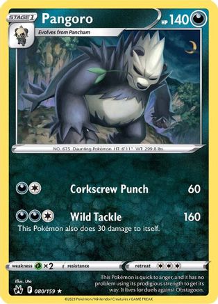 Pangoro 080/159 - Crown Zenith - Golden Apple Comics