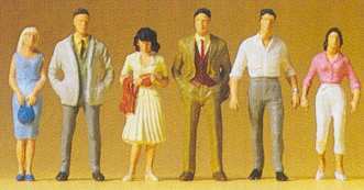 Preiser 72400 1/72 Scale Figures - Standing People pkg(6)