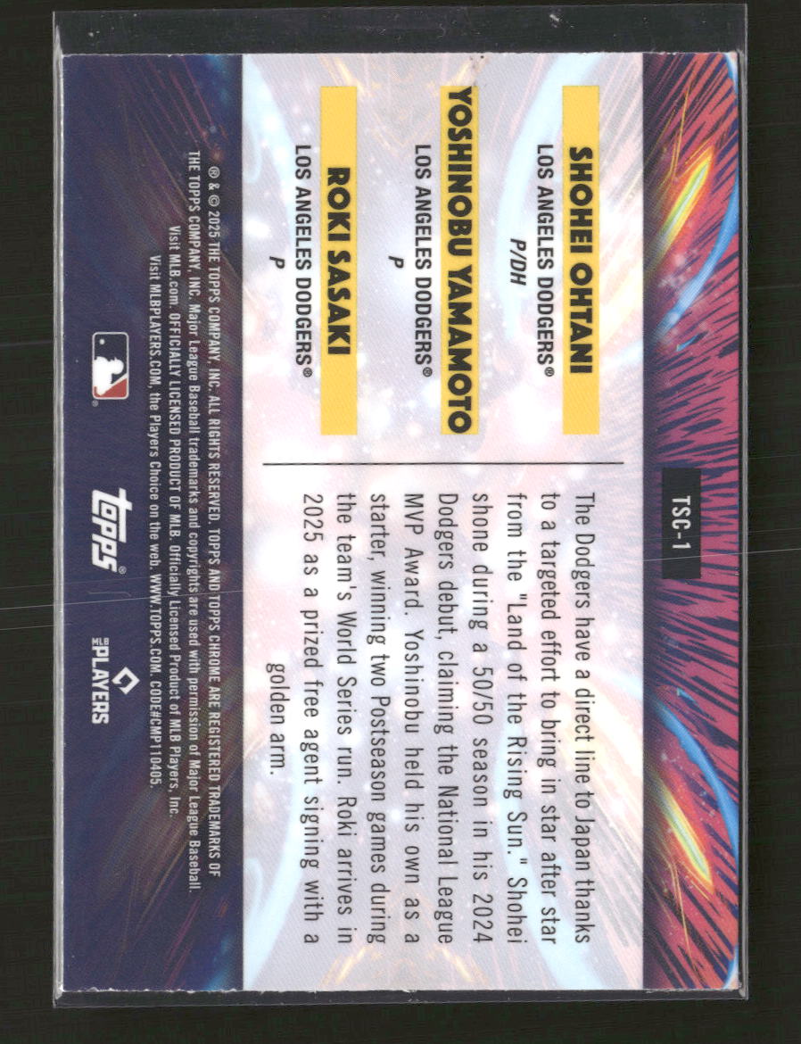 2025 Topps Star Clusters Shohei Ohtani-Roki Sasaki-Yoshinobu Yamamoto #TSC-1