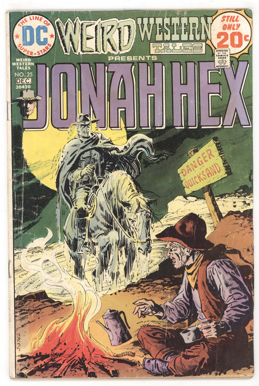 Weird Western Tales 25 DC 1974 VG Luis Dominguez Jonah Hex Quicksand