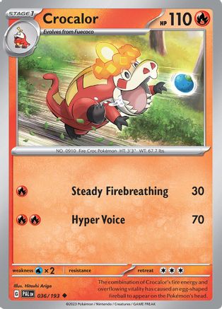 Crocalor 036/193 - SV02 Paldea Evolved - Golden Apple Comics
