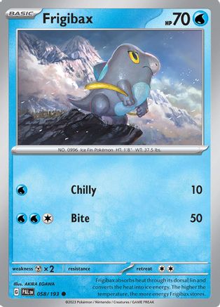 Frigibax 058/193 - SV02 Paldea Evolved - Golden Apple Comics