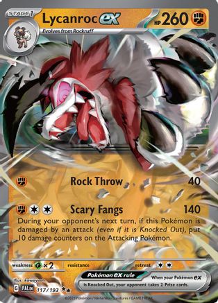 Lycanroc ex 117/193 - SV02 Paldea Evolved Holofoil