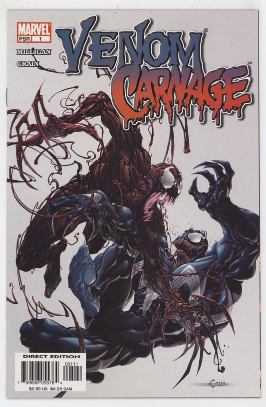 Venom Vs Carnage 1 Marvel 2004 NM- 9.2 Clayton Crain Peter Milligan 1st Toxin