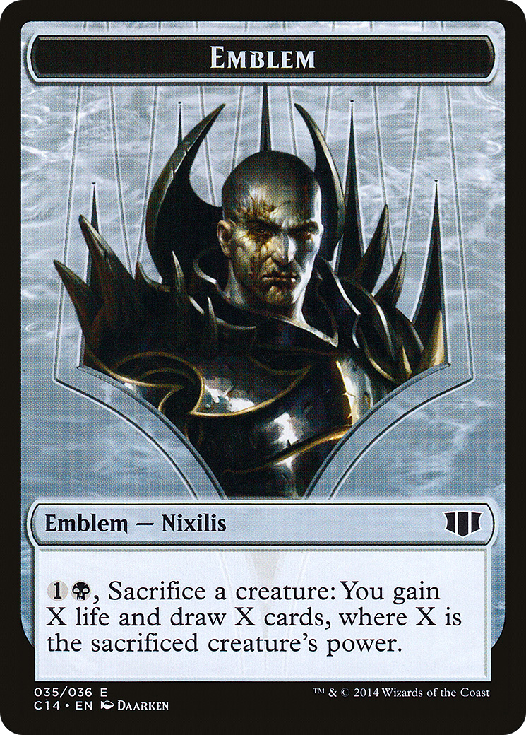 Ob Nixilis of the Black Oath Emblem (C14-35 // 16) - Commander 2014 Tokens