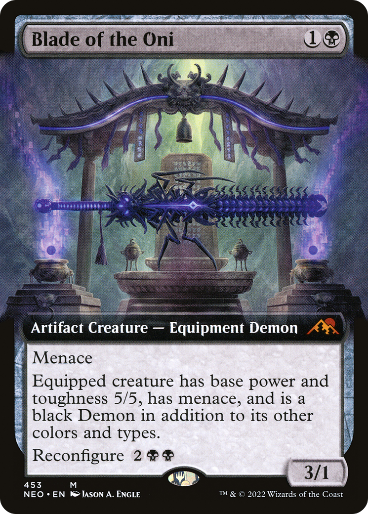 Blade of the Oni (NEO-453) - Kamigawa: Neon Dynasty: (Extended Art)