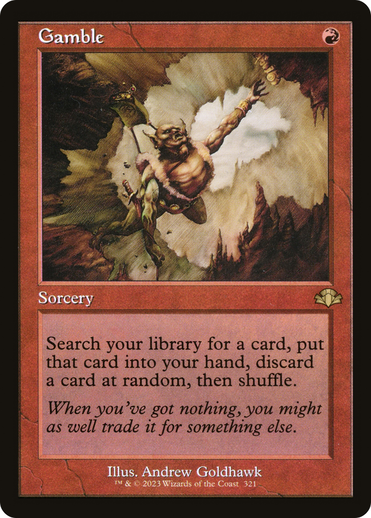 Gamble (Retro Frame) (DMR-321) - Dominaria Remastered