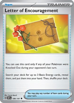 Letter of Encouragement 189/197 - SV03 Obsidian Flames - Golden Apple Comics