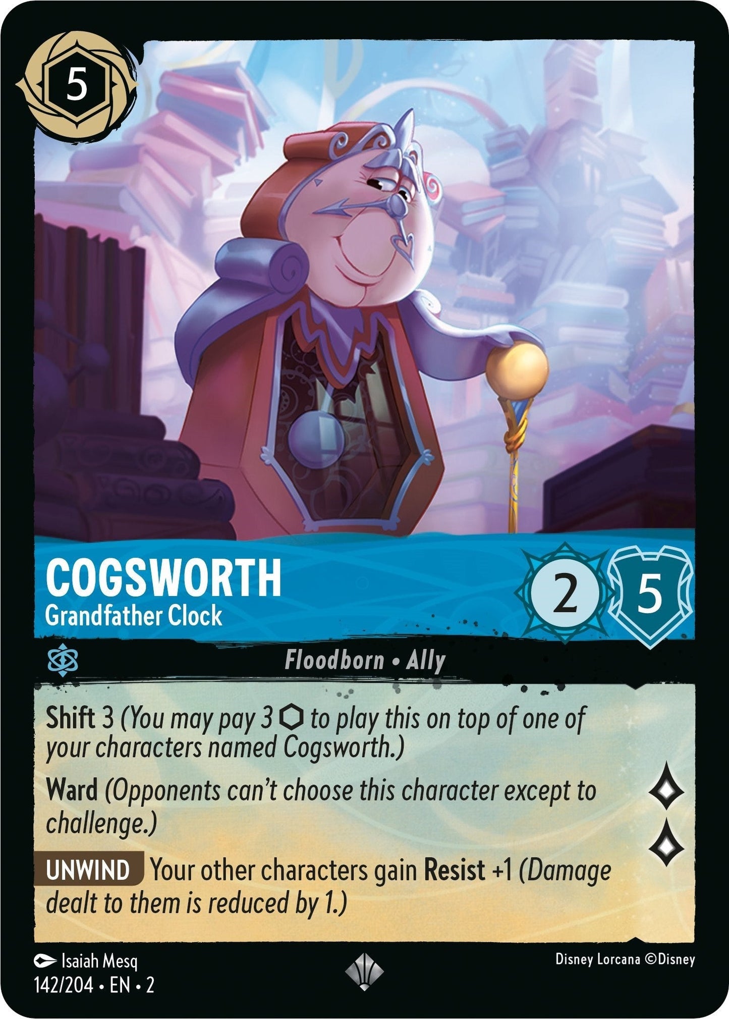 Cogsworth - Grandfather Clock (142/204) - Rise of the Floodborn Cold Foil