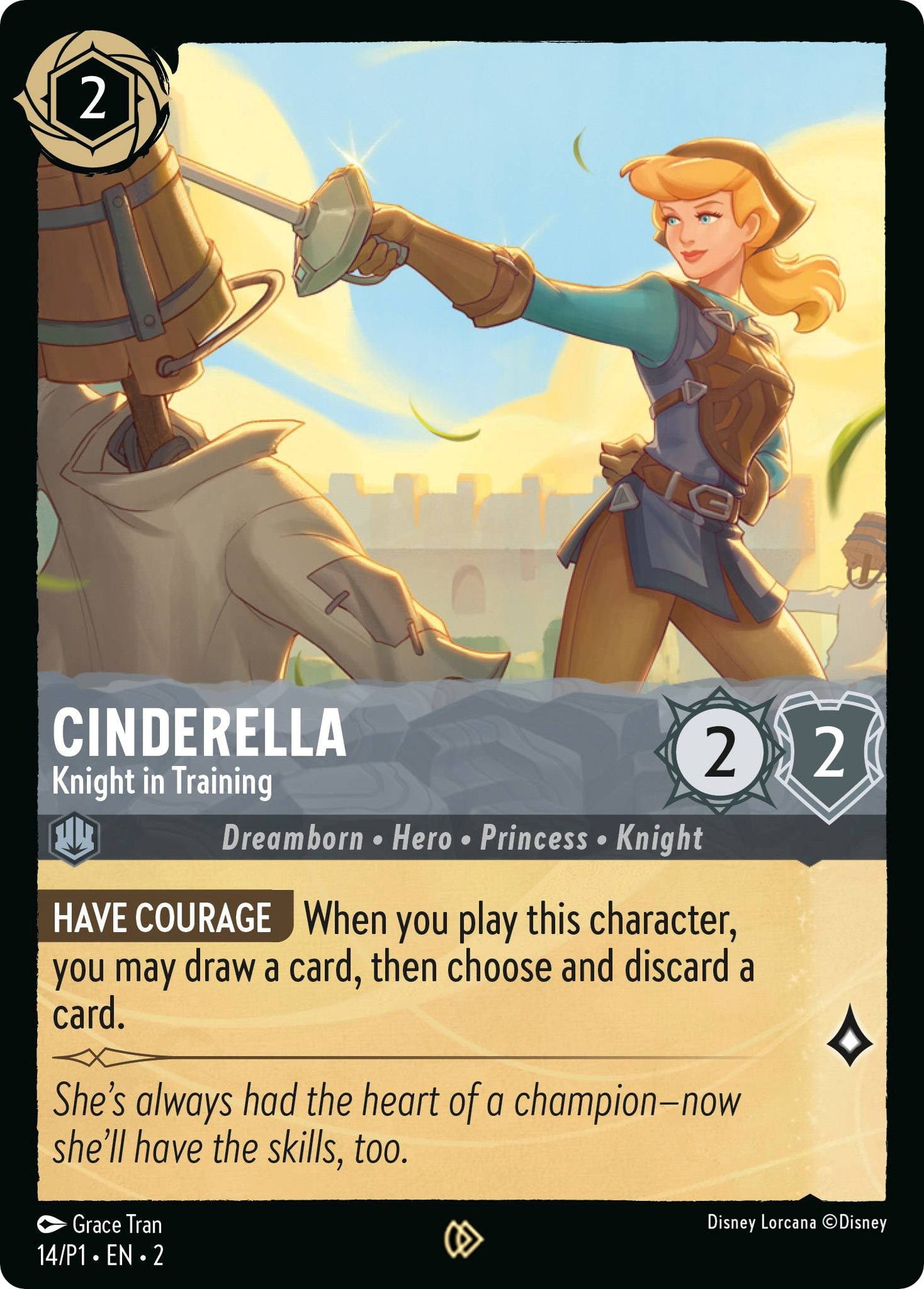 Cinderella - Knight in Training (14) - Disney Lorcana Promo Cards Cold Foil