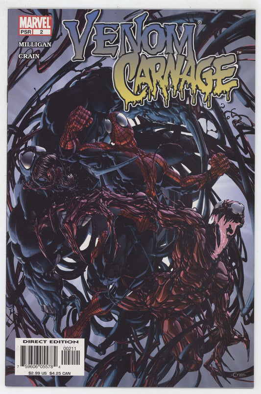 Venom Vs Carnage 2 Marvel 2004 NM Clayton Crain Peter Milligan 1st Toxin