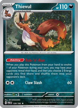 Thievul 120/182 - SV04 Paradox Rift Holofoil - Golden Apple Comics