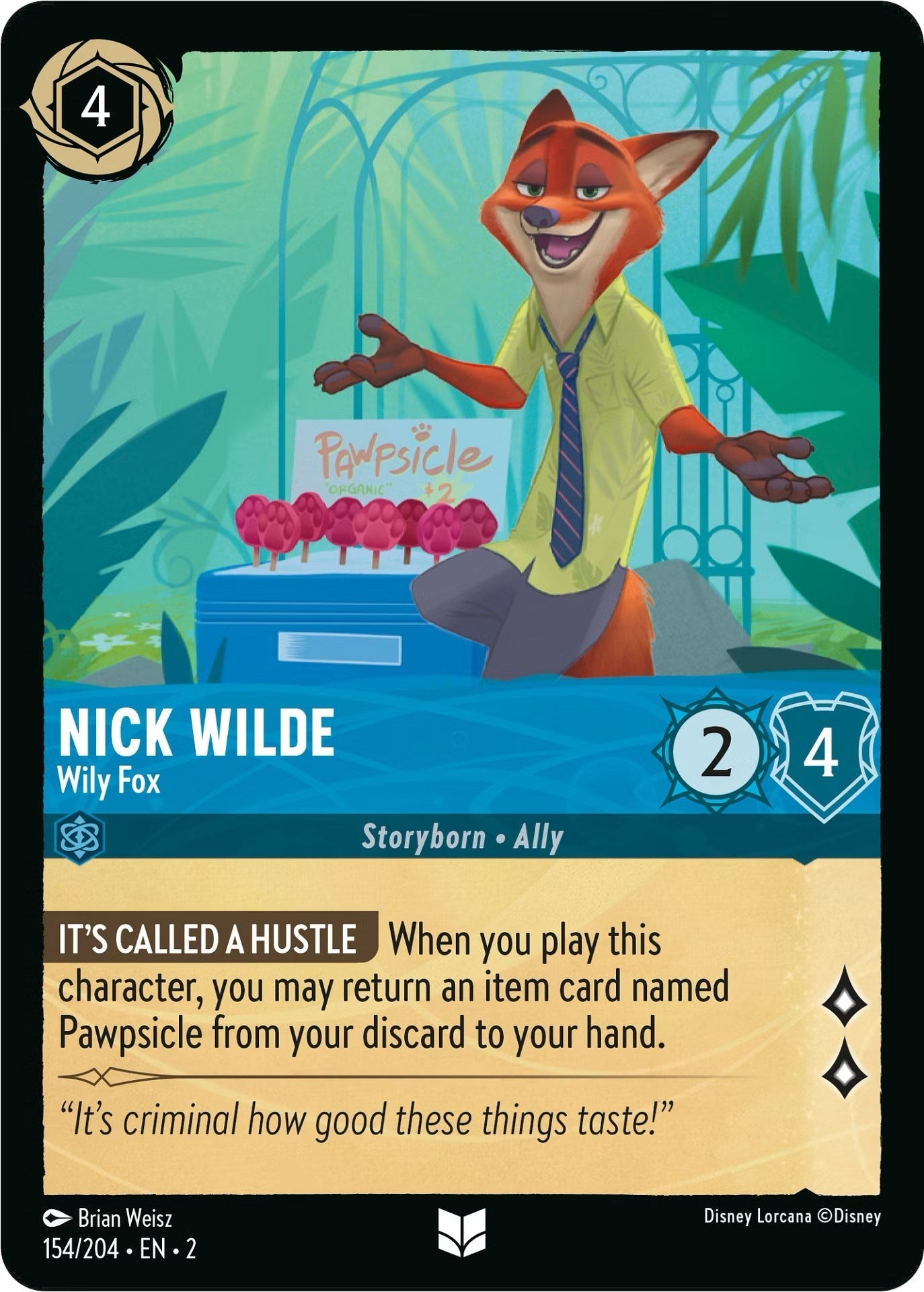 Nick Wilde - Wily Fox (154/204) - Rise of the Floodborn