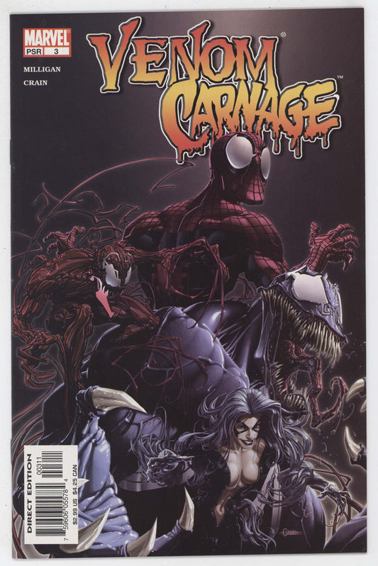 Venom Vs Carnage 3 Marvel 2004 NM Clayton Crain Peter Milligan Toxin