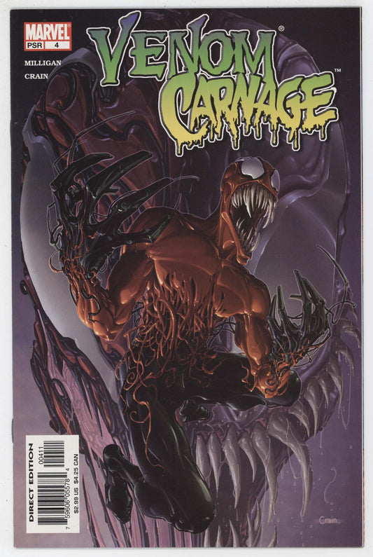 Venom Vs Carnage 4 Marvel 2004 NM Clayton Crain Peter Milligan Toxin